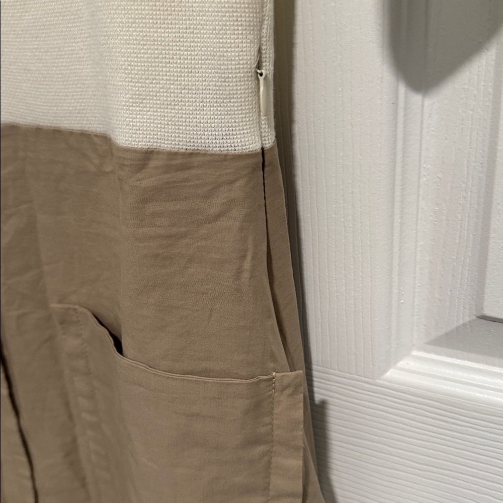 Zara Cream and Tan Midi Dress - Picture 3 of 4
